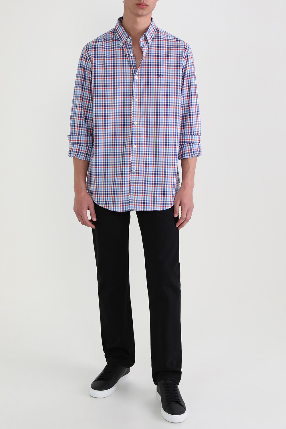 חולצת משבצות מכופתרת